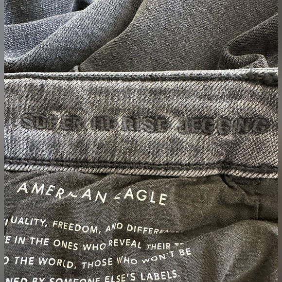 NWT American Eagle Black Super High Jegging Size 18 Long - Picture 6 of 8